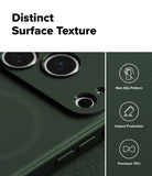 [Bundle] iPhone 17 Pro | Onyx Magnetic - Dark green textured phone case with camera cutouts and icons for grip, impact, and TPU.