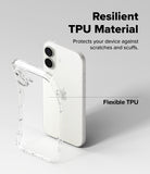 iPhone 17 Case | Air - A clear, flexible TPU phone case shown next to a white iPhone, highlighting its protective material.