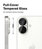 iPhone 17 | Camera Glass - Tempered glass lens protector aligning with the dual camera module of a white iPhone.