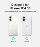 [Combo] iPhone 17 Cover | Folio Grip Wallet Magnetic + Fusion Magnetic - Comparison of iPhone 17 and 16 models side-by-side.