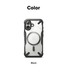 iPhone 17 Case | Fusion-X Magnetic - Black protective phone case with a clear back, magnetic ring, and reinforced corners.