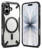 iPhone 17 Case | Fusion-X Magnetic - Clear protective case with black bumper, magnetic ring, and front screen view.