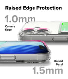 iPhone 17 Case | Fusion Card - Clear phone case highlighting 1.0mm camera and 1.5mm screen raised edge protection.