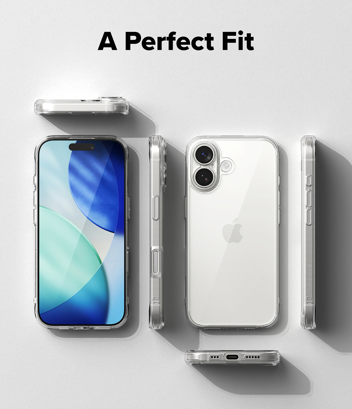 iPhone 17 Case | Fusion - Clear phone case shown from multiple angles, highlighting precise cutouts and a perfect fit.