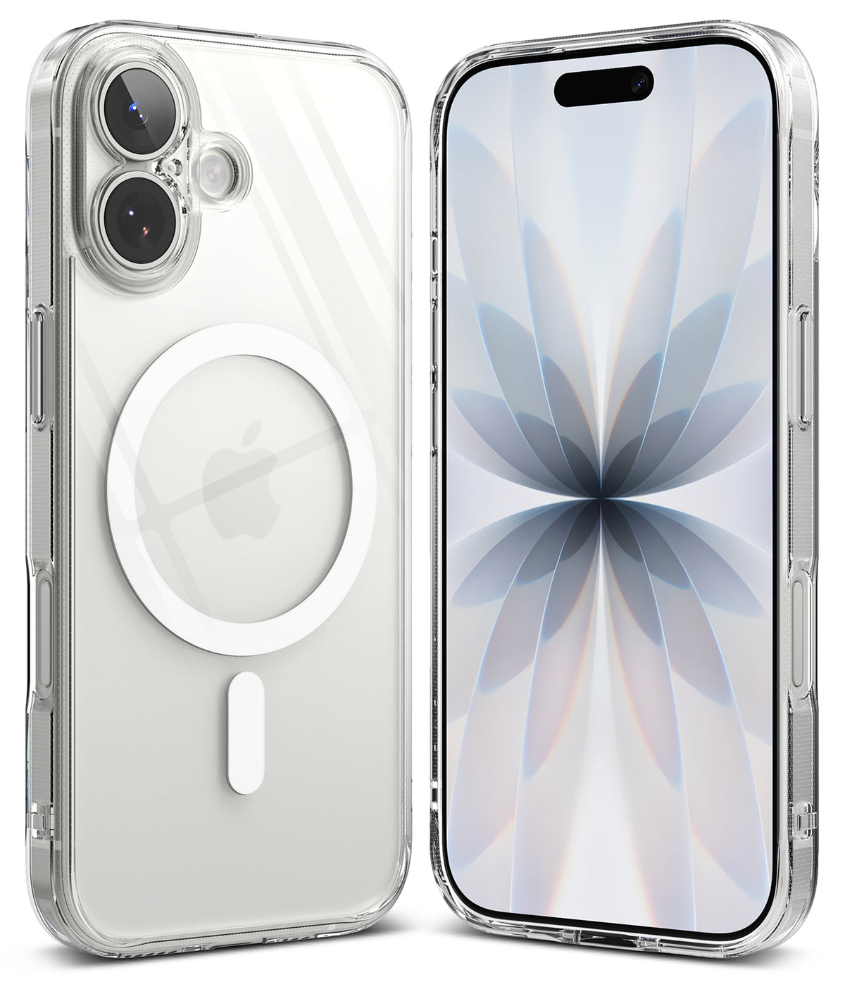 iPhone 17 Case | Fusion Magnetic - Clear protective case showing back with magnetic ring and front with screen display.
