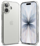 iPhone 17 Case | Fusion Matte - Front and back views of a clear, matte iPhone case with a dual-camera cutout and floral wallpaper.