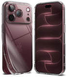 iPhone 18 Pro Max Case | Air - Two clear protective phone cases shown on iPhones, one from the back and one from the front, on a clean white background.