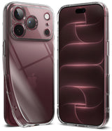 iPhone 18 Pro Max Case | Air - Two clear protective phone cases shown on iPhones, one from the back and one from the front, on a clean white background.