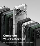 iPhone 18 Pro Max Case | Fusion-X Magnetic - A promotional product image showing multiple smartphone cases arranged in a fan-like stack, including transparent, black, gray, and dark green options. The center case is clear with a black camera ring accessory visible.