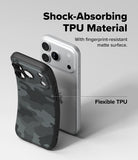 iPhone 18 Pro Max Case | Onyx - Black phone case with text about shock-absorbing TPU material on a white background