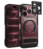 [Bundle] iPhone 18 Pro / Pro Max | UX Magnetic + AR Protectors - Ringke iPhone case in clear and black, shown from the back with a smartphone inserted. A black insert card with Ringke branding is shown next to the case on a clean white background.