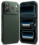 iPhone 18 Pro Max Case | Onyx - A dark forest green protective phone case shown from both the back and front angles against a clean white background.