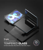 Invisible Defender Glass | iPad - Tempered glass screen protector being applied to an iPad with a stylus nearby.
