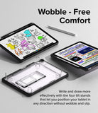 Fusion Sketch Stand | iPad - iPad in a protective case with a multi-angle kickstand, displaying sketches and text.