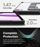 Ringke Apple iPad Pro (11") / Air (11", 10.9") Case [Multiverse Case] - Promotional graphic for a phone case showing dimensions and protection features: 1.47 mm camera edge, 2.