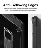 Fusion Sketch Stand | iPad - Close-up of black, textured iPad case edges designed for grip and anti-yellowing durability.