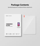 Tempered Glass | iPad - Ringke screen protector packaging next to a clear glass sheet for iPad mini 6th generation.