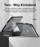 Fusion Sketch Stand | iPad - Two tablets in clear cases with pyramid kickstands displayed in vertical and horizontal orientations.