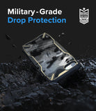 iPhone SE 2022 5G / SE 2020 / 8 Case | (New) Fusion-X - Rugged phone case with military-grade protection on rocky terrain.
