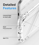 iPhone SE 2022 5G / SE 2020 / 8 Case | Fusion - Clear phone case showing lanyard holes, hard polycarbonate back, and soft TPU frame.