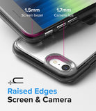 iPhone SE 2022 5G / SE 2020 / 8 Case | Fusion - Clear phone case showing 1.5mm screen bezel and 1.7mm camera lip protection.