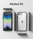 iPhone SE 2022 5G / SE 2020 / 8 Case | Fusion - Clear protective phone case shown from multiple angles on a white background.