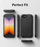 iPhone SE 2022 5G / SE 2020 / 8 / 7 Case | Onyx - Black phone case shown from multiple angles against a light background.