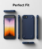 iPhone SE 2022 5G / SE 2020 / 8 / 7 Case | Onyx - Navy blue phone case shown from multiple angles on a light background.