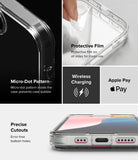 iPhone 17e Case | Fusion - Clear phone case features, including micro-dot pattern, protective film, and precise port cutouts.