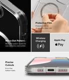iPhone 16e Case | Fusion Magnetic - Clear phone case features, including protective film, micro-dots, wireless charging, and precise port cutouts.