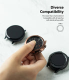 Watch Lug 20mm | Leather One Classic Band - Hand holding a bronze smartwatch with 20mm lugs near two other black watches.