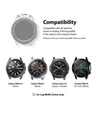 Watch Lug 22mm | Leather One Classic Band - Diagram showing 22mm lug width compatibility for various smartwatches.