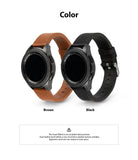Watch Lug 22mm | Leather One Classic Band - Two smartwatches with brown and black leather bands displayed side by side.