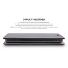 LG G5 Case | Signature - Brown - Closed brown leather wallet case for LG G5 with Ringke branding, shown against white background.