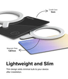 Ringke Magnetic Plate - Comparison showing a 1.67mm magnetic ring next to a 1mm credit card to highlight its slim profile.