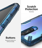 Redmi K30 Case | Fusion-X - Blue protective phone case highlighting responsive buttons and raised lips for scratch protection.