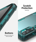 Mi Note 10 / 10 Pro Case | Fusion-X - Teal protective phone case highlighting responsive buttons and raised camera lips.
