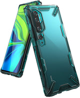 Mi Note 10 / 10 Pro Case | Fusion-X - Teal transparent protective phone case with rugged edges and camera cutout.