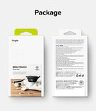 Mini Pouch | Sling Bag - Front and back view of Ringke mini pouch retail packaging with product details and care instructions.