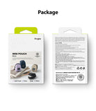 Mini Pouch | Block - Front and back view of product packaging showing product details, color options, and usage instructions.
