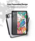 Xiaomi Pad 5 / 5 Pro | Fusion - Tablet in a clear case with a stylus holder, displaying a colorful bird illustration.