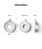 MagSafe Charger Case | Slim - Technical diagram showing front, back, and side views of a white circular charger case with dimensions.