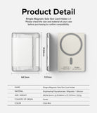 Card Holder | Magnetic Side Slot - Technical diagram showing dimensions and specifications of the Ringke magnetic card holder.