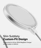 MagSafe (2024) Charger Case | Slim - Matte Clear - A matte clear protective case fitted snugly around a MagSafe charger.