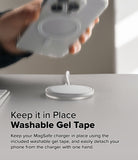 MagSafe (2024) Charger Case | Slim - Matte Clear - Hand lifting a phone from a MagSafe charger secured to a desk.