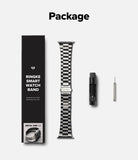 Apple Watch 49·46·45·44·42 mm | Metal One Air - Metal watch band, adjustment tool, and pin pusher in a branded box.