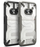 Nothing Phone (2a) / (2a) Plus Case | Fusion-X - Two rugged, transparent phone cases in black and gray side-by-side.