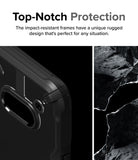 Nothing Phone (2a) / (2a) Plus Case | Fusion-X - Close-up of a rugged black phone case corner next to textured rock.