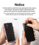 Nothing Phone (2a) / (2a) Plus Case | Fusion-X - Instructions showing hands installing and removing a phone case starting at the camera lens area.