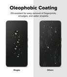 Nothing Phone (3) Screen Protector | Easy Slide Tempered Glass - Nothing Phone (3) Screen Protector - Comparison showing water beading on a Ringke screen versus smudged water on others.